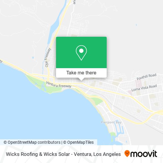 Mapa de Wicks Roofing & Wicks Solar - Ventura