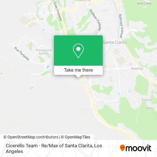 Cicerello Team - Re / Max of Santa Clarita map