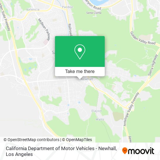 Mapa de California Department of Motor Vehicles - Newhall