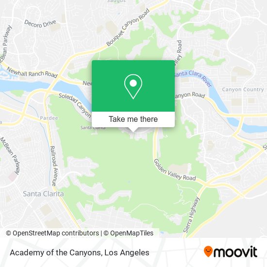 Academy of the Canyons map