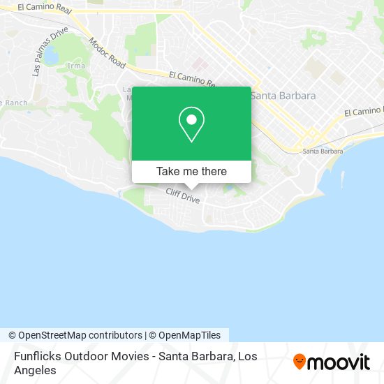 Funflicks Outdoor Movies - Santa Barbara map