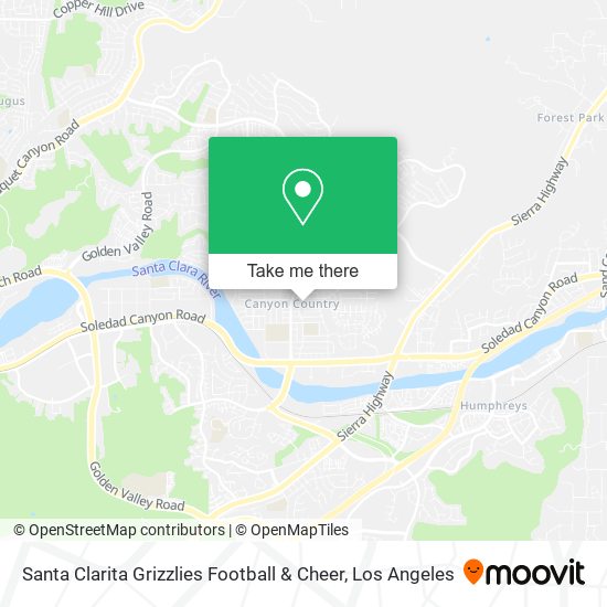 Santa Clarita Grizzlies Football & Cheer map