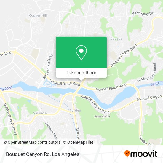 Bouquet Canyon Rd map