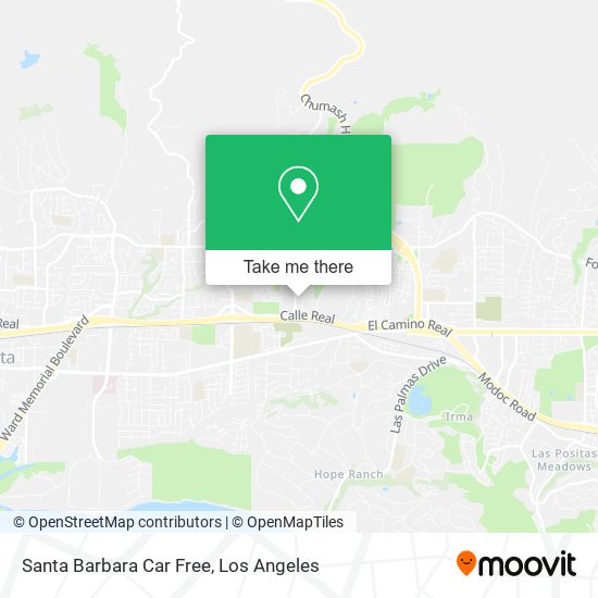 Santa Barbara Car Free map