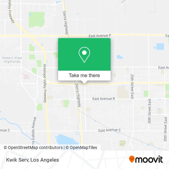 Kwik Serv map