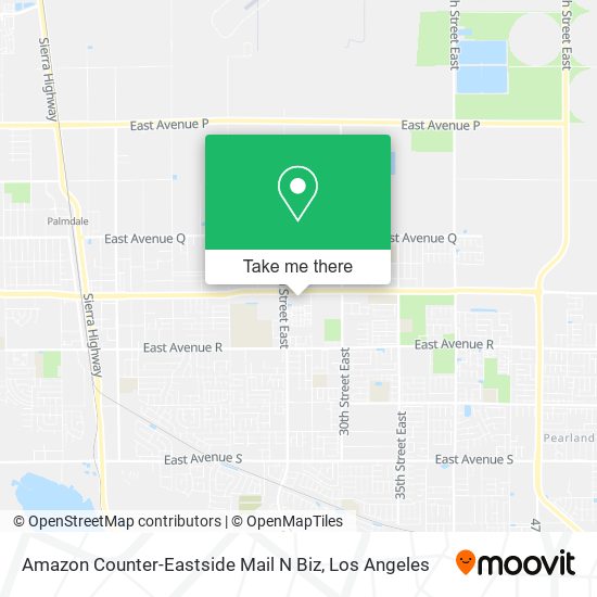 Mapa de Amazon Counter-Eastside Mail N Biz