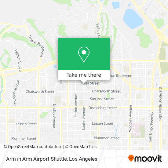 Arm in Arm Airport Shuttle map