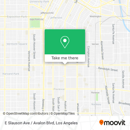 Mapa de E Slauson Ave / Avalon Blvd