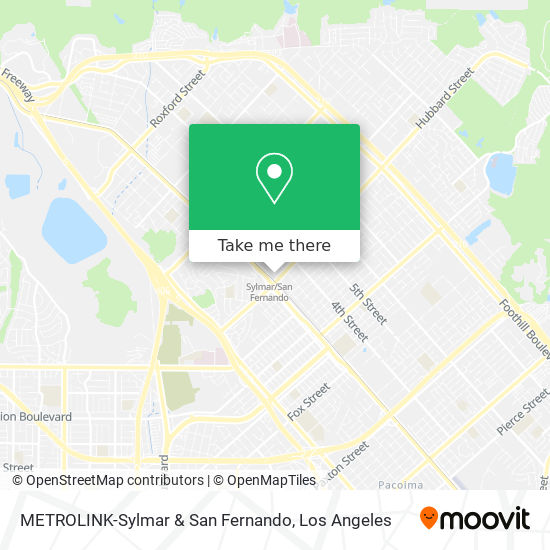 Mapa de METROLINK-Sylmar & San Fernando