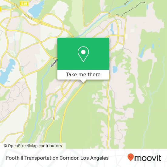 Foothill Transportation Corridor map