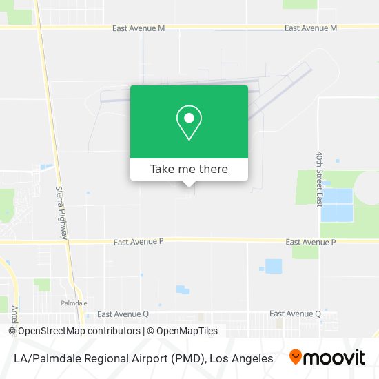 LA / Palmdale Regional Airport (PMD) map