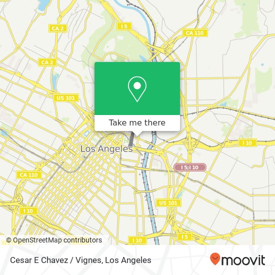 Mapa de Cesar E Chavez / Vignes