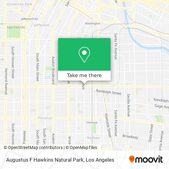 Mapa de Augustus F Hawkins Natural Park