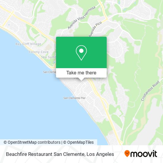 Mapa de Beachfire Restaurant San Clemente