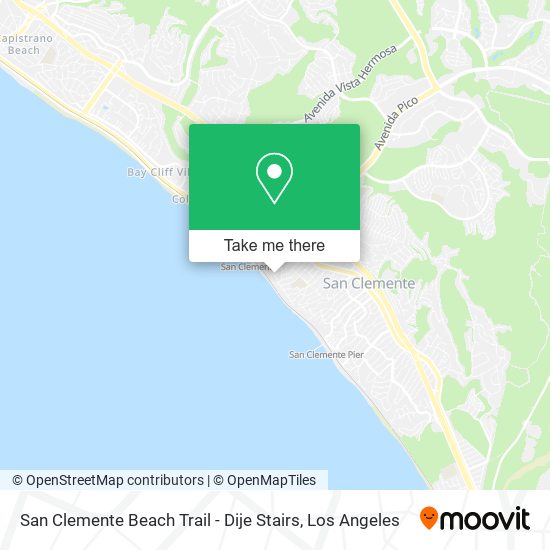 Mapa de San Clemente Beach Trail - Dije Stairs