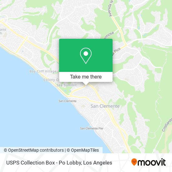 Mapa de USPS Collection Box - Po Lobby