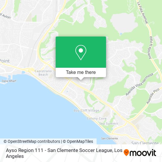 Mapa de Ayso Region 111 - San Clemente Soccer League