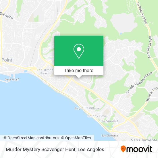 Mapa de Murder Mystery Scavenger Hunt