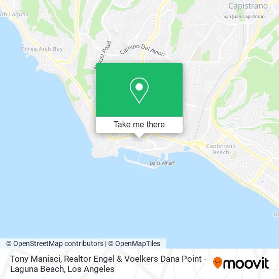 Tony Maniaci, Realtor Engel & Voelkers Dana Point - Laguna Beach map