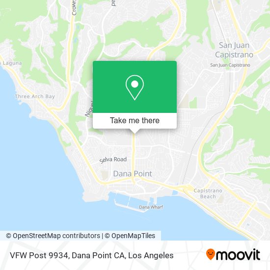 VFW Post 9934, Dana Point CA map