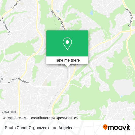 South Coast Organizers map