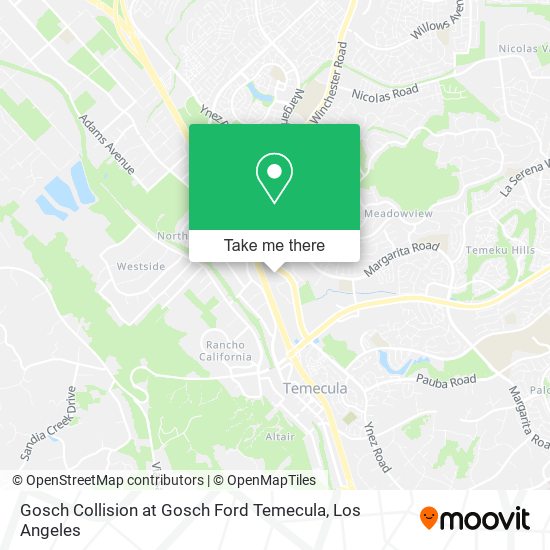 Mapa de Gosch Collision at Gosch Ford Temecula