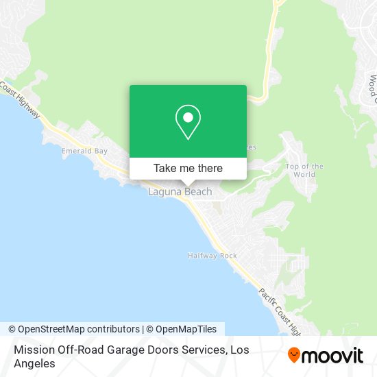 Mission Off-Road Garage Doors Services map