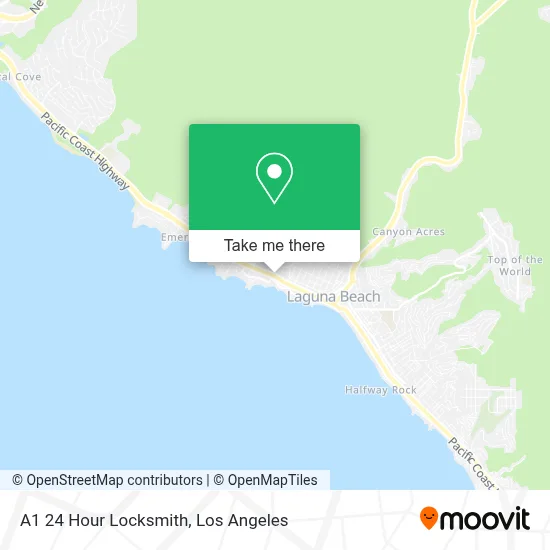 A1 24 Hour Locksmith map