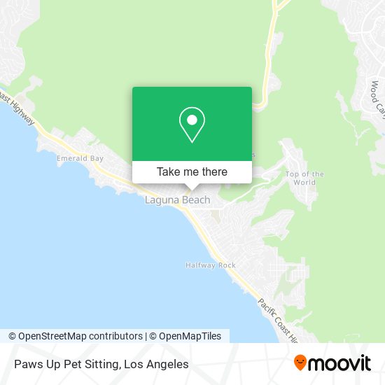 Paws Up Pet Sitting map
