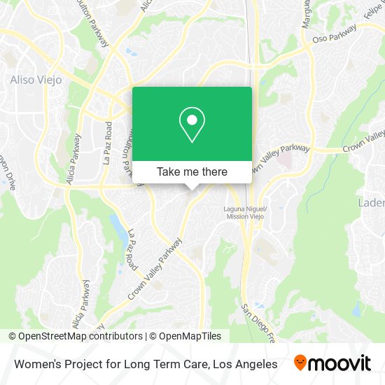 Women's Project for Long Term Care map