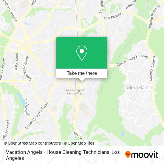 Mapa de Vacation Angels - House Cleaning Technicians