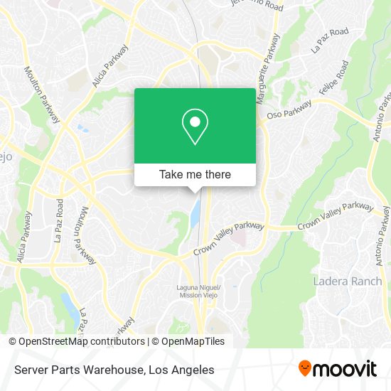 Mapa de Server Parts Warehouse
