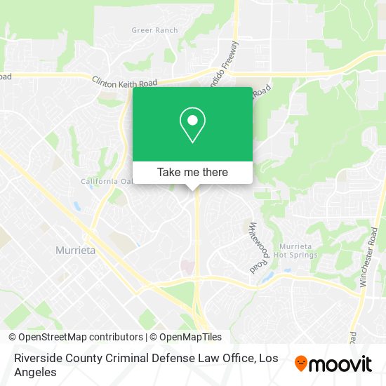Mapa de Riverside County Criminal Defense Law Office