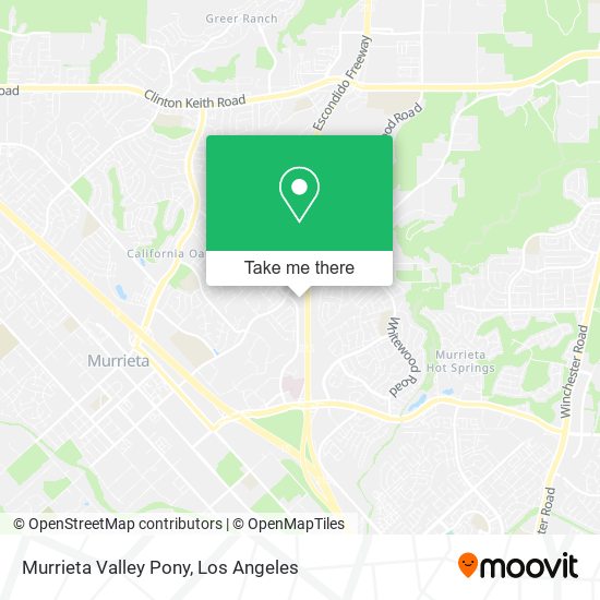 Murrieta Valley Pony map