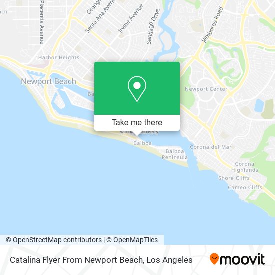 Mapa de Catalina Flyer From Newport Beach