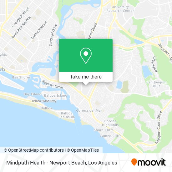 Mapa de Mindpath Health - Newport Beach