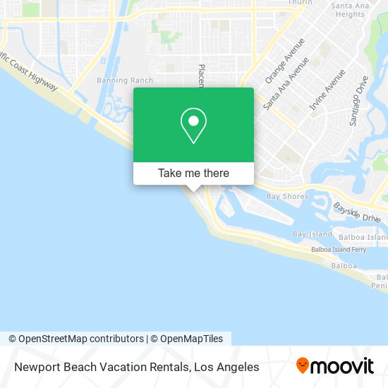 Newport Beach Vacation Rentals map