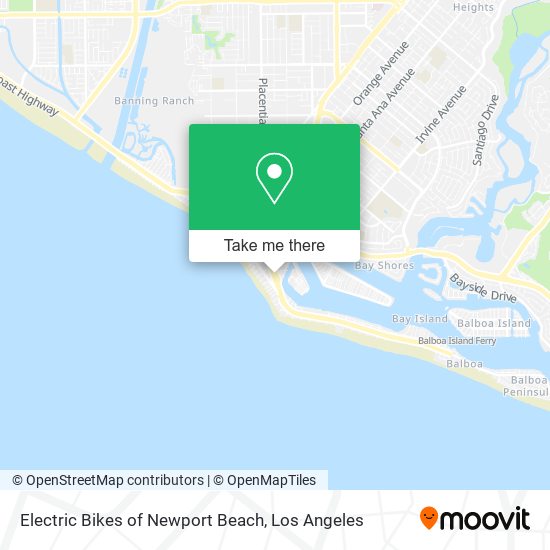 Electric Bikes of Newport Beach map