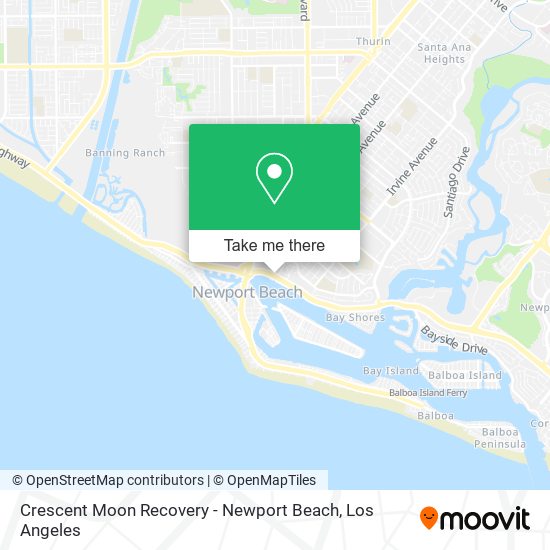Crescent Moon Recovery - Newport Beach map