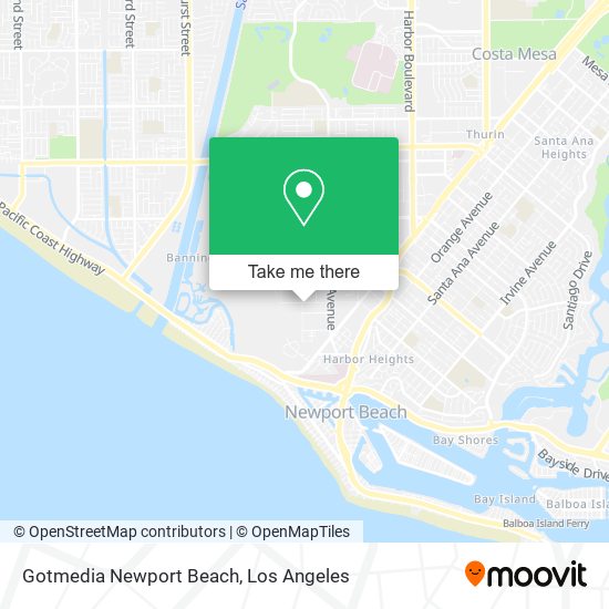 Mapa de Gotmedia Newport Beach