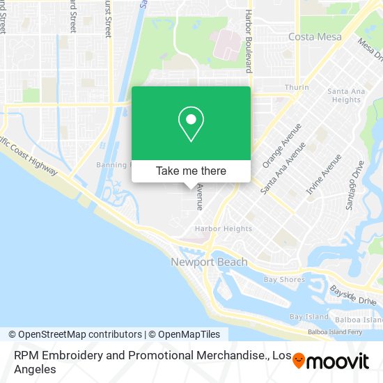 Mapa de RPM Embroidery and Promotional Merchandise.