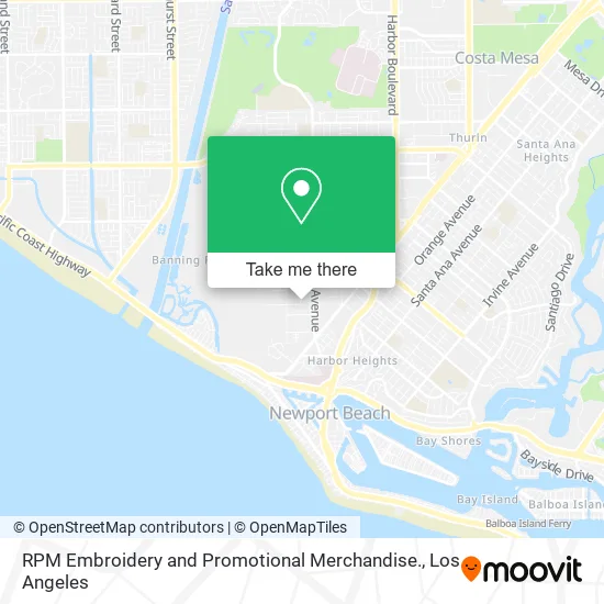Mapa de RPM Embroidery and Promotional Merchandise.