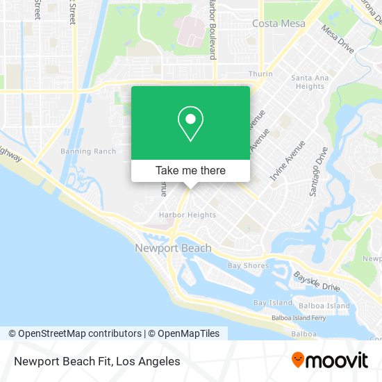Mapa de Newport Beach Fit