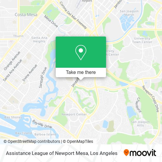 Assistance League of Newport Mesa map