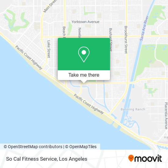 So Cal Fitness Service map