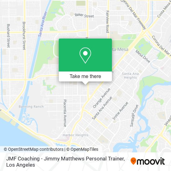 Mapa de JMF Coaching - Jimmy Matthews Personal Trainer