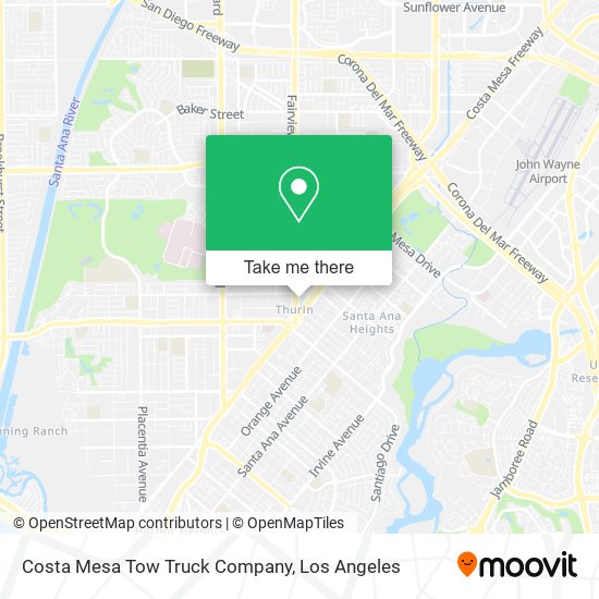 Mapa de Costa Mesa Tow Truck Company