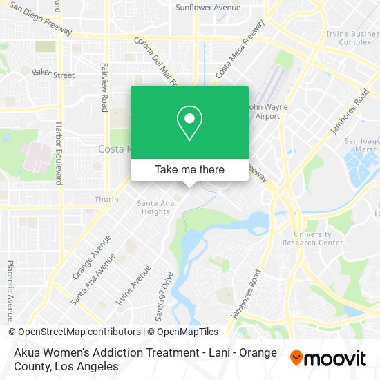 Akua Women's Addiction Treatment - Lani - Orange County map