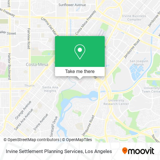 Mapa de Irvine Settlement Planning Services