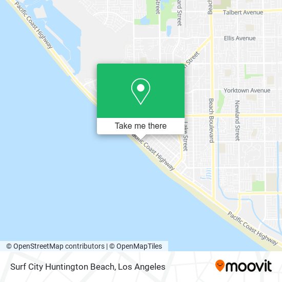 Mapa de Surf City Huntington Beach